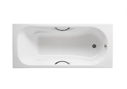 Roca MALIBU Чугунная ванна 170х70, противоскользящее покрытие, с отверстиями для ручек в Кореновске