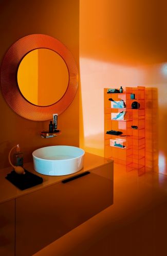 K BY LAUFEN зеркало круглое 780 мм orange в Кореновске