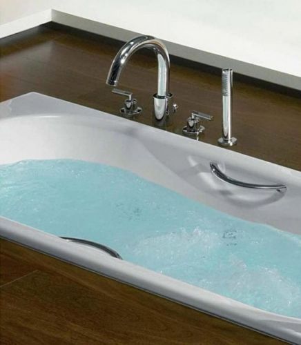 Roca MALIBU Чугунная ванна 160х75, противоскользящее покрытие, с отверстиями для ручек в Кореновске