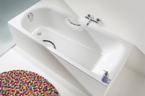 Kaldewei Eurowa Verp. Стальная ванна 150*70*39, alpine white, без ножек, с отверстиями для ручек в Кореновске